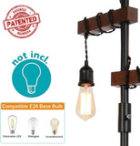Dimmable Industrial Floor Lamp, Farmhouse Tree Floor Lamp, 68 Inch 3 Lights Wood Standing Lamp, W2738P227440