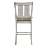 ZNTS Antique White Finish Solid wood Farmhouse Design Kitchen Set of 2pc Counter Height Dining Chairs B011P230008