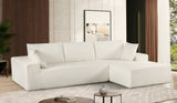 CozyForm Convertible Sectional Sofa in Soft Corduroy, Modern Comfy Couch with Full Foam Cushioning, B2735P359716