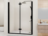Semi-Frameless Folding Pivot Hinged Shower Door 34-35.2 in. W x 72 in. H,1/4" Tempered W3887P395451