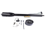 28" Black Tilt Street Rod Floor Shift Steering Column w/ Wheel Adapter & Key 55397121