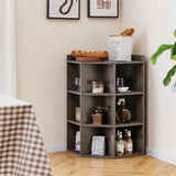 Grey three-layer corner cabinet with charging station 57458485