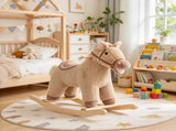 Kids Rocking Horse with Realistic Sounds, Baby Rocker for Boys & Girls with Anti-Tip Limiters 99068688