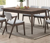 ZNTS Contemporary Walnut Finish 1pc Dining Table Only Solid wood Rectangle Table Melamine MDF Dining Room B011P203548