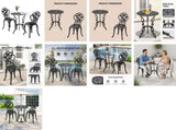 3 PCS Outdoor Set, All-Weather Cast Aluminum Rose Table and Chairs Set of 2, Patio 88927922