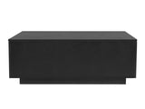 33.25" Square Coffee Table with 4 Drawers, Black N735P277298B
