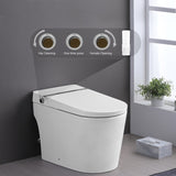 ZNTS Smart Toilet Bidet Combo with Foot Sensor Open Cover/Seat, LED Display, Self-Cleaning Nozzle, Heated W1219P262970