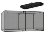 Black 106.56.5 ft Garden Crop Cage with Wind-Proof Metal Frame, Zippered Doors Plant Protection 19175982