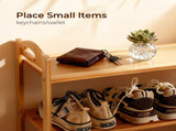 26.38*9.68*37.4in 5-Tier Portable Bamboo Shoe Rack, Natural Wood Color 80222555