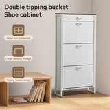 Shoe Storage Cabinet with 3 Flip Drawers&1 Drawer, Slim Freestanding Storage Racks for Entryway, W2948P245239