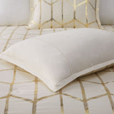 Full/Queen Metallic Printed Comforter Set B03595865
