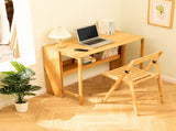 Bamboo Folding Desk, Space-Saving Computer Desk for Small Spaces, Foldable Study Table for Bedroom, W2641P408486