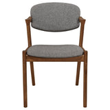 Dark Walnut and Grey Dining Chair B062P153712