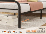 Twin Metal Platform Bed Frame with Steel Slat Support, Underbed Storage, No Box Spring Needed, Easy 91517402