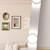 Hollywood Full Length Mirror with Lights Full Body Vanity Mirror with 3 Color Modes Lighted Standing W708P235365