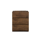Alice-24F-105,Floor cabinet WITHOUT basin, Walnut color, With three drawers, Pre-assembled W1865107126