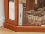 Corner Glass Cabinet Lighted Curio Cabinet Corner Display Case for Living Room, Curio Cabinet, W2275P296058
