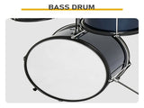 14" x 10" Kids 3-Drum Set, Poplar Wood Drum Kit with Electroplated Gem Blue Finish, Children's 13862619