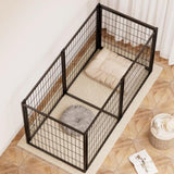 ZNTS Dog Crate 63" Dog Kennel for Small Medium Dogs, Puppy Dog Playpen with Top, Pet Cage, Indoor, W1162P245312