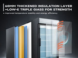 Glass Door Merchandiser Freezer 19.3 Cu.ft Swing Door Commercial Reach-In Display Freezers with LED W2095P435851