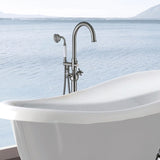 ZNTS Freestanding Bathtub Faucet with Hand Shower W1533125097