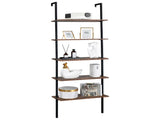 5-Layer Wall-Mounted Density Board Iron Frame Display Rack 23.62*11.81*70.87in Retro Brown with 95329862