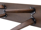 Capri 35.5" Solid Red Oak Wood Bench, Dark Brown Red Oak B2719P395570