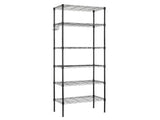 Replaceable assembly with wheels, floor mounted carbon steel storage rack, black 10425008