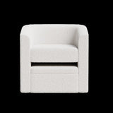 Accent chair white sofa chair one set, modern living room side chair, single sofa chair, footstool W1727P240730