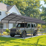 ZNTS Metal Carport 12 ×20 FT Heavy Duty with Galvanized Roof, Metal Garage Canopy with Galvanized 19656739