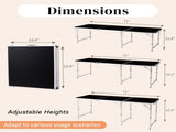 6ft Aluminum Alloy Folding Table black 95332729