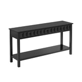 U_STYLE Fir Veneer Modern Stylish Console Table with Honeycomb Design,Suitable for Study,Entryway, N711P230811B