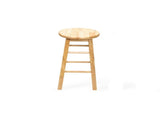 2-Pack 24" Backless Wood Counter Stools, Natural Finish 25436932