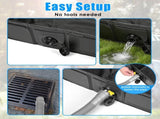 Foldable Camping Shower Pan, 41" Portable Shower Base with Drainage Pipe, Collapsible Outdoor Shower 30340231