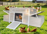 Large Wooden Chicken Coop Outdoor Hen House Poultry Cage for Outdoor with 2 Sides Nesting Boxes W2326P486262