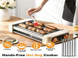 3-in-1 Electric Sausage Griller, Hot Dog Roller with BBQ Grill & Flat Griddle, 3 Temperature Levels 51215155