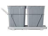 Cabinet Pullout Garbage Bin, 27QTx2 Dual Under Sink Waste Disposal and Recycling Unit, Under Counter 06987763