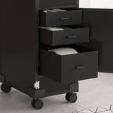 Portable Nail Art Table w/ LED Mirror, Bluetooth, Lockable Drawers, Telescopic Pole - Folding W2700P303415