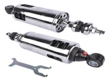 2Pcs Rear Suspension Shocks Adjustable Chrome Fits for Harley Softail Fatboy 2000-2017 19516846