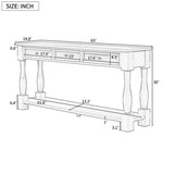 Console Table 63" Long Console Table with Drawers and Shelf for Entryway, Hallway, Living Room 60562639