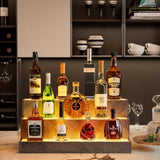 LED Lighted Liquor Bottle Display Shelf, 24 Inch Bar Display Shelf, DIY Illuminated Bottle Shelf W2178P163147