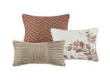 6 Piece Printed Quilt Set with Throw Pillows Multi Full/Queen B03597396