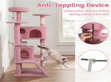 52" Tall Cat Tree Tower with Perches & Condos, Multi-Cat Playground with Scratching Posts 19857403