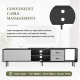 Modern TV Stand for 80'' TV with 2 Doors, Media Console Table, Entertainment Center with Large N710P188172B