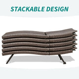 2-Piece Aluminum Wicker Outdoor Chaise Lounge W1859P360203