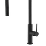 DAX Single Handle Pull Down Kitchen Faucet Matt Black Finish B2702P227004