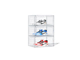 3-Piece Big White Plastic Mesh Shoe Box Set - 33.50*29.50*22.00cm, Modular Design for Home Storage 95060498