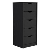 Basilea 5 Drawers Tall Dresser, Pull Out System -Black B07092124
