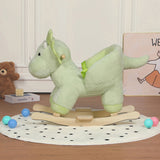 Kids Ride-On Rocking Horse Toy with Lullaby Song,Dinosaur Rocking Toy with Hand Puppets and Safety 75639532