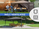 10'x10' Gazebo Waterproof Outdoor Canopy Patio Tent Party Tent for Wedding BBQ 35412420
